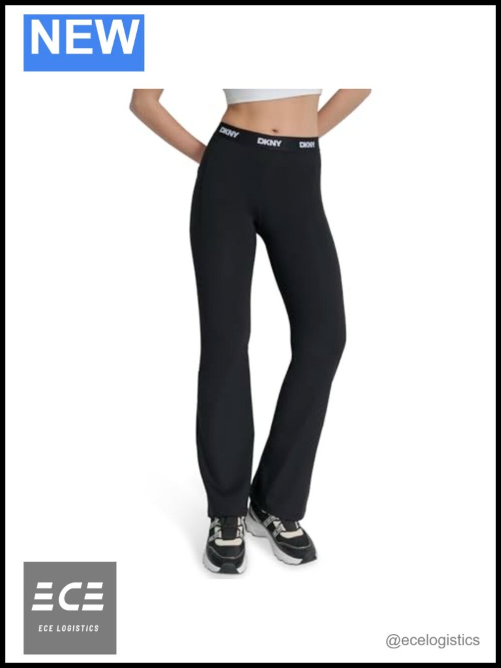 Wide Leg Compression Yoga Pant High Rise Fitted Pull On Flat Front